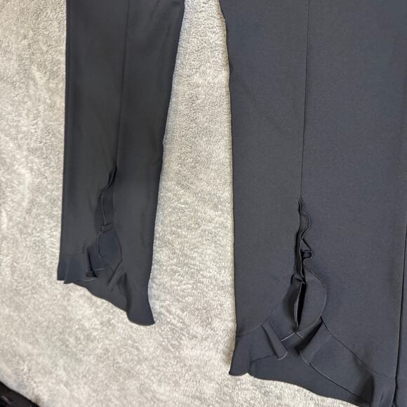 INC International Concepts Pants NWT 12 Black Pull On Trousers Ruffle Back Leg - Picture 4 of 9